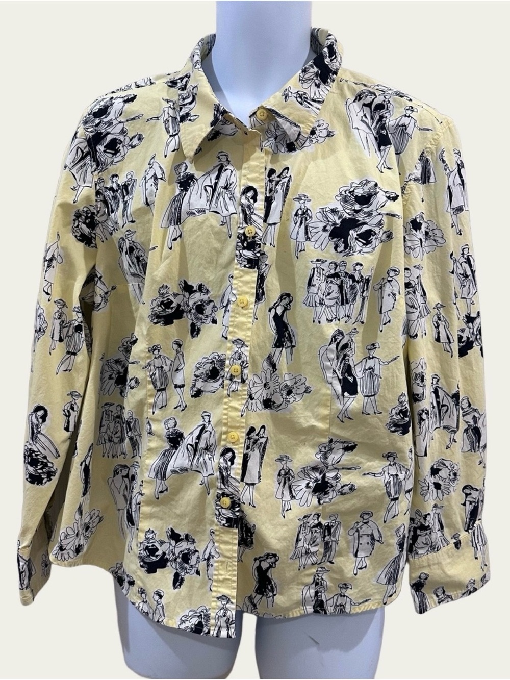 Lane Bryant Yellow Graphic Print Women’s Shirt